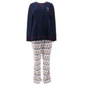 Sunday Brunch Deck the Paws MEN's PJ Set Navy Gray Puppy Nacy Gray XL